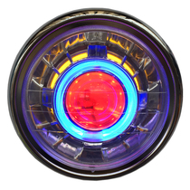 Motorcycle Sky Sword EN125 Round Light Headlights Double Light Lens Assembly Xenon Lamp Retrofit Q5 Sea 5 Angels Demon Eye