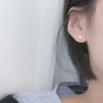 s925 Pure Silver Loving Ear Nail Female Brief Korean temperament Personality Earrings Sleep not to be taken off Raised Ear-hole Earrings