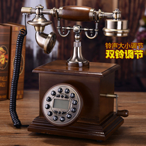 Solid Wood European antique telephone creative retro telephone fashion home landline craft gift vintage telephone