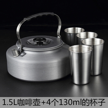 Outdoor Teapot Field Portable Burning Kettle Wild Camping Wild Cooking Kettle Hard Alumina Coffee Maker