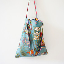 Small Parisian Handmade Retro Time Flip-flops Fabric Sails Cloth Bag Women Single Shoulder Inclined Cross Shopping Bag Customised