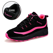 Outdoor hiking shoes womens cotton shoes winter waterproof non-slip velvet warm hiking shoes womens travel shoes Cross-country running shoes