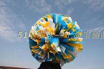 Sub-light blue and yellow white-three-color mixed professional competition test class flower polo-hand flower coursework cheerleading flowers