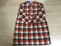 Export Japanese Dizheni adult cotton long - sleeved shirt medium - long dress