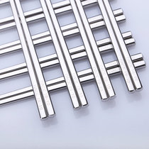 18-10 stainless steel chopsticks 24 2cm full square stainless steel non-slip chopsticks square long chopsticks