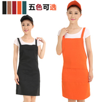 Apron custom logo overalls Korean coffee shop apron hotel restaurant waiter apron hanging neck