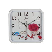 Kangba Silk square fashion wall clock Bedroom living room office silent clock hanging watch Simple creative Quartz clock