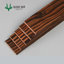 Baizhuo Huaqi pine carbonized wood floor outdoor carbonized floor wallboard wooden keel wood side 90*14