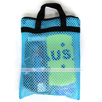 South Korea imported mesh woven bath bag drain swimming bath color storage bag portable bathroom wash bag