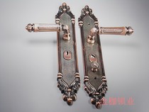 European luxury high-end simple security door handle lock body pull entry door lock body core retro red copper zinc alloy