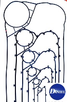 Imported plate heat exchanger RUBBER GASKET (Universal Alfa Laval M10M)RUBBER basket