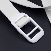 100%plastic buckle No metal belt Mens hypoallergenic belt Over the security door Versatile pants belt Unisex