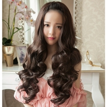 Half headgear wig for women big wavy long curly natural Korean fashion ladies hairstyle long curly long curly hair set