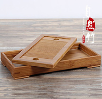 Bamboo Wood Tea Pan Tea Sea Mini Monzong Bamboo Double Tea Tray Small Dry Bubble Table Water Storage Small Number Korn Tea Furniture