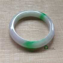 Myanmar natural old pit A goods jade jade bracelet Bing waxy seed spring color jade bracelet with certificate KC396