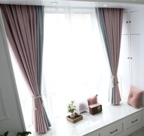 Nordic physical blackout curtain fabric imitation Chenille blackout curtain Meteor stripe velvet Simple modern living room bedroom