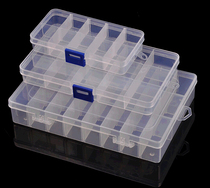 Banquet Jewelry Transparent Plastic Box Multiple Plaid Grid Desktop Storage Box Beads Accessories Box