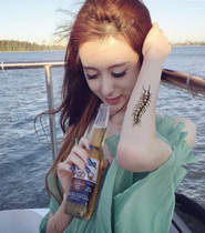 Multi-mart arm wrist foot horror 1 10-tu insect fire ant tattooed centipede tattooed waterproof X706