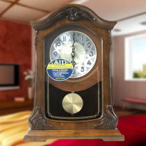 Japanese RHYTHM Li Sheng table clock table clock European classical wooden swing whole point music CRJ717