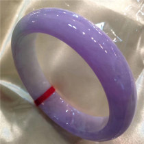 Myanmar natural old pit A goods jade ice violet bracelet full color red purple no line crack new belt certificate KK071