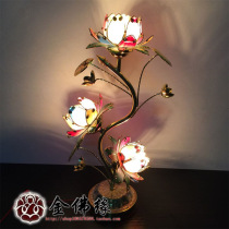 Three-product colorful flower imitation Crystal Lotus lamp for Buddha lamp Buddha Hall lamp lotus lamp lotus lamp