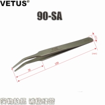 The shopkeeper recommends VETUS Witters stainless steel ultra-fine high precision round head elbow metal tweezers 90-sa