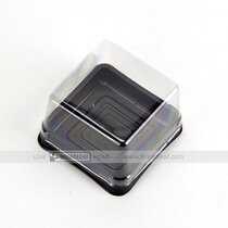 50g Mooncake Box Mooncake Box Black Plastic Bottom Clear Cover Egg Yolk Box 50 Pcs
