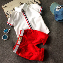 6 baby Summer men 1-3 years old tide set handsome children boys and childrens shirts and shorts two-piece Korean summer