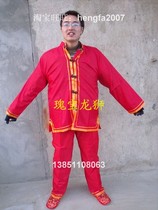 Treasure dragon and lion dance Dragon Lion Dance Dragon Lantern social Fire props: Mens Yangko costume red Big Head doll parade costume