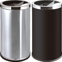 Hotel shopping mall Airport ash peel bucket plus high king size stainless steel round trash can with ashtray