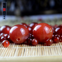 Red black white Fuxin natural agate DIY beads handmade large bracelet accessories ladies accessories