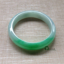 Myanmar natural old pit A goods jade jade bracelet Bing Waxy seed Yang green jade bracelet with certificate KC386