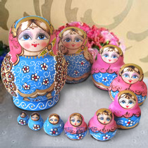 Yakrous explosive hand-painted business gifts birthday gift basswood Russian set baby 10 layers 1073