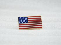 Square American Flag Star Badge Metal Badge Brrack - taped lap