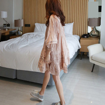 On the road South Korea self-stay TM325 retro light pink adorable doll with a fluffy dress.