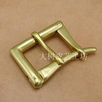 Brass Tactical Quick Open Belt Buckle * Copper Leather Head Belt Buckle Quick Open Buckle (T151)