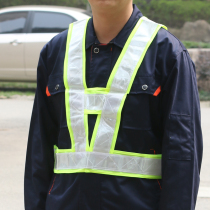 Back-belt reflective vest waistcoat Riding Tightness Adjustable Night Reflective Fluorescent Safety Wear Warning Vest