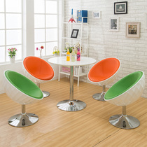 Simple and modern negotiation table and chair combination One table four chairs Lounge area table and chair Reception reception photo studio small round table and chair
