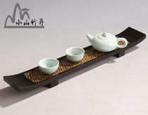Flattery Tray Bamboo Tray Heavy Bamboo Dry Foam Tray Tea Cup Rack Tray Tea Track Zero Soundtrack Cup Holder Retro Cup Holder