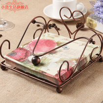 Eurostyle Iron Art Paper Towel Rack Kitchen Dining Room With Dining Towel Paper Rack Ancient Bronze Color Red Bronze Color Retro Paper Towel Rack