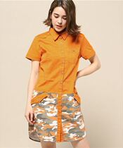 Foreign Trade Outlet Japan Original Single Expensive Splicing Matching Color Tandem Dress Pure Cotton Elasticity