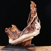 Authentic Taihang Cliff Bai Chen-chemical root carving ornaments carving crafts natural wood carving boutique Guanyin Buddha statue