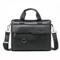 Mens handbag Business briefcase cross section leather mens bag Shoulder crossbody bag Cowhide leisure bag computer