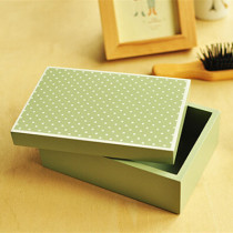 Korean stationery new small Trojan horse wood storage box sundries small box jewelry box good quality