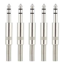 Audio Cables Plug 5Pcs 6 35mm Male Plug Zinc Alloy Metal Pla