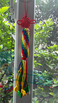 Tibet ornaments pure handmade exquisite colorful warp tube diamond knot car hanging car hanging decoration full of 100