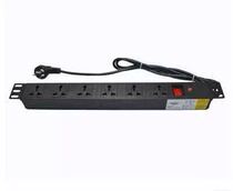 Six PDU private socket patch panel 10A with switch black overload row plugging 1U network enclosure server