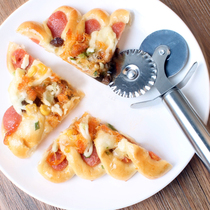 Stainless steel pizza knife fruit cutter microwave oven does not stick to crisp wheel knife hob pizza sliced knife shovel