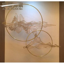 European style iron art Xiangyun Wall Wall beauty salon decoration high-end hotel club model room wall decoration