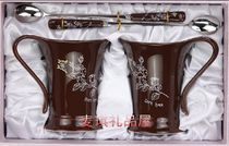 South Korea imported kitchen tableware TOPMATE wedding gift colorful ceramic chocolate couple to water cup gift box